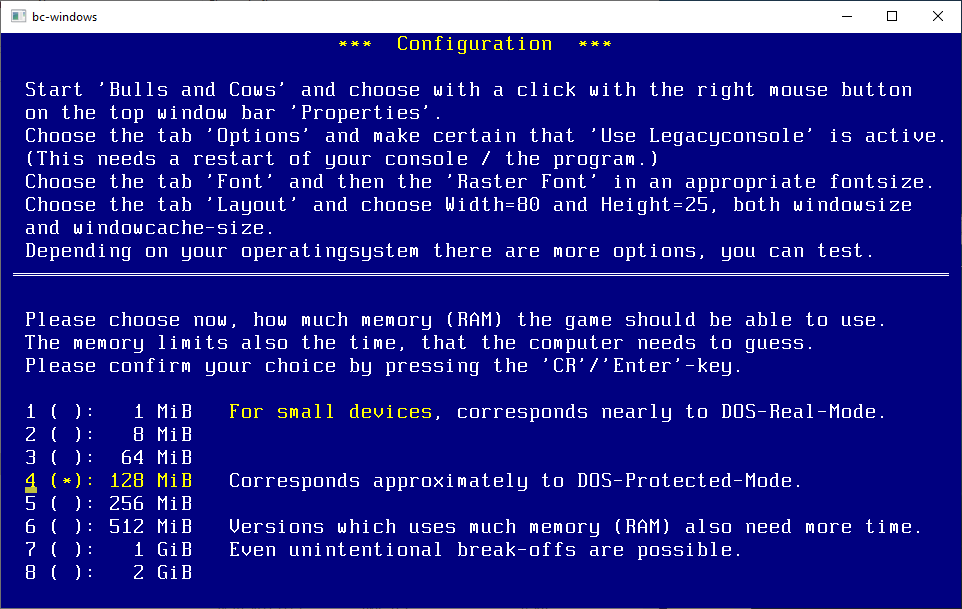 Windows configuration