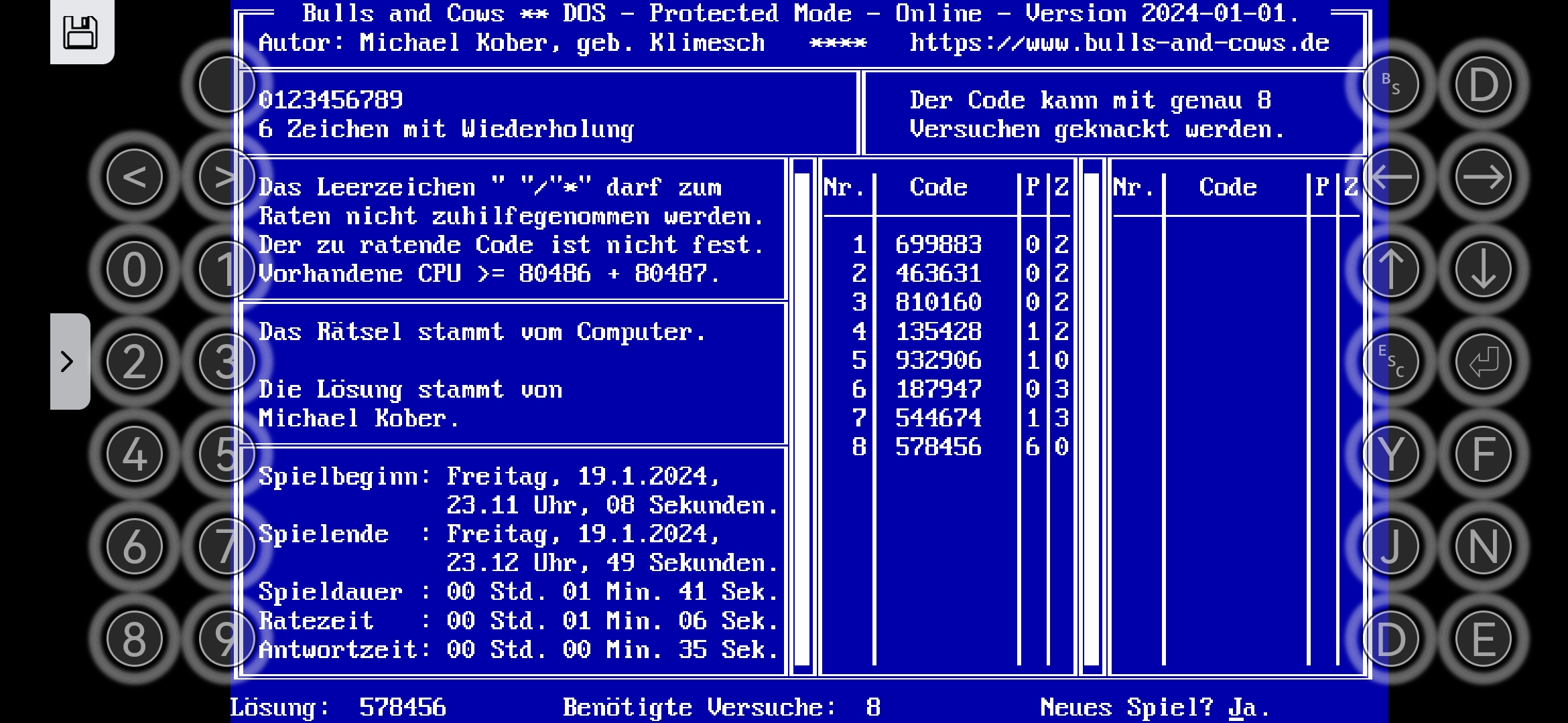 Browserspiel im Querformat 1:
Vollbild ohne seitliche Steuerleiste ohne Bildschirmtastatur